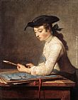 Jean Baptiste Simeon Chardin Famous Paintings - Draughtsman